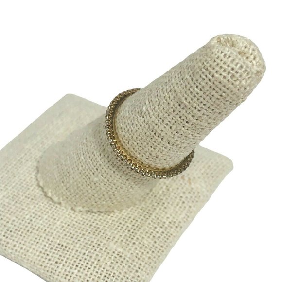 New Pave CZ Women's 7 1/4  All Around Eternity Vermeil Sterling Silver Band Ring - Picture 2 of 5